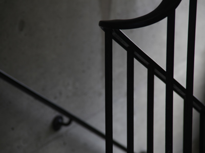 In the spooky parking garage.