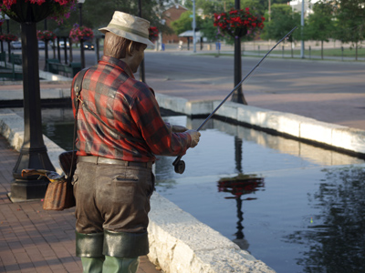 Urban fisherman.