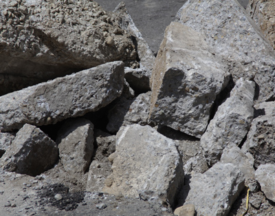 Earlier today, this was a road.