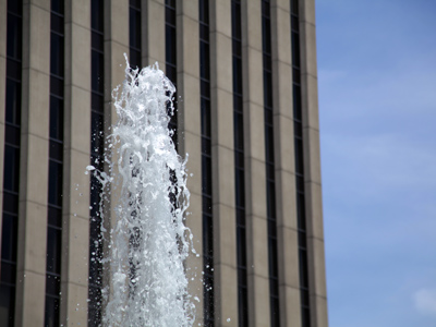 Fountain on Courthouse Square.