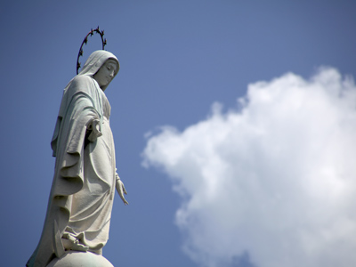 Besides the Chapel dome, this statue is perhaps the University of Dayton`s most photographed icon.