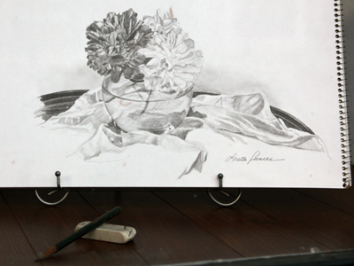 Pencil sketch by Loretta Puncer.