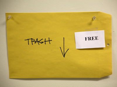 That`s good . . . I hate to have to pay for trash.