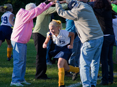 Win or lose, every player was cheered after the game.