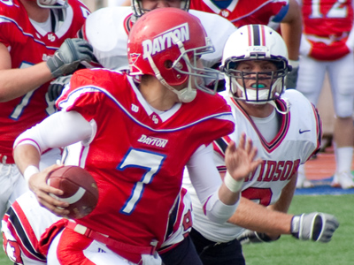 A scramble out of the pocket.