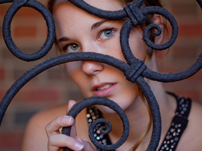 Like a character in `The Hitchhiker`s Guide to the Galaxy,` I`ve learned to always carry a towel (in this case so she could sit on stone steps without damaging her dress).