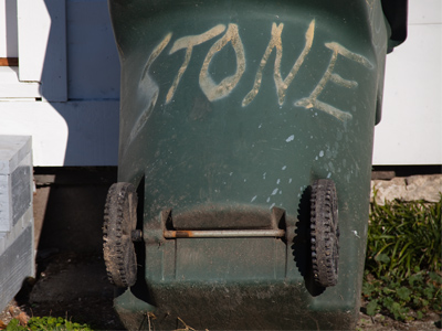 Like a rolling stone.  (See other trashy jokes on May 26, 2006, and November 14, 2006).