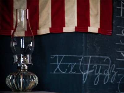 One-room schoolhouse.