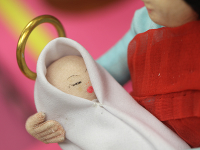 And she brought forth her firstborn son, and wrapped Him in swaddling clothes, and laid Him in a manger; because there was no room for them in the inn.