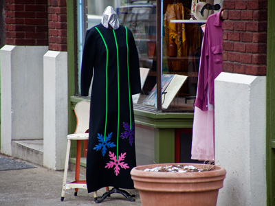 A dress like this can be worn only during the winter, which is probably a good thing.