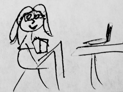 If only I came across a girl sitting at a table reading a book so I could take her picture.