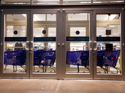 Sunday night at the mall.