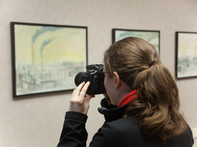 I took a picture of someone taking a picture of a picture.