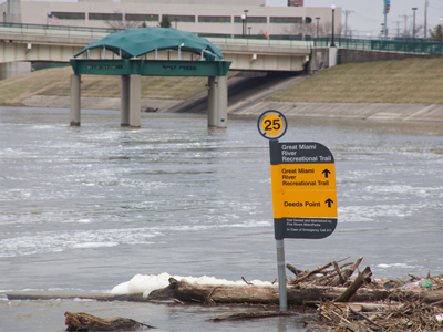There`s a bikeway under all that water and mud.