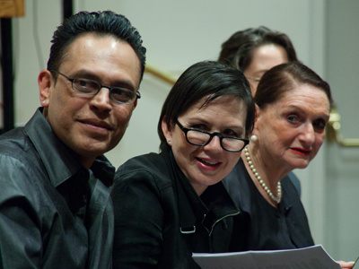 Los Dialoguistas are Fernando Calderon, Graciela Busto and Bertha Cohen.
