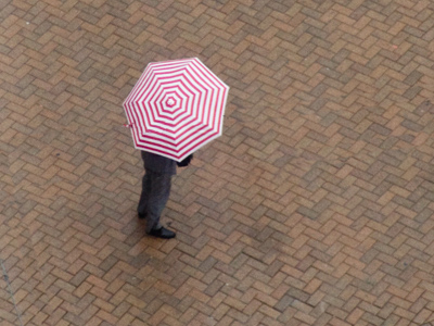 Unfortunately I had to leave the thirteenth floor and go out into the rain.