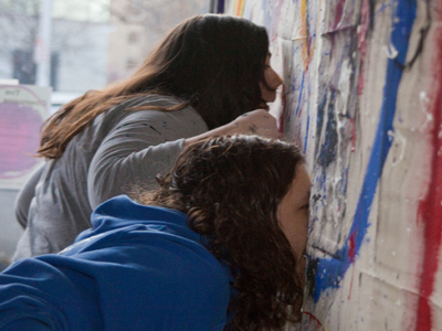 Why paint with a brush when you have a perfectly good nose?