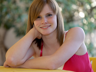 She is comfortable on either side of the camera.