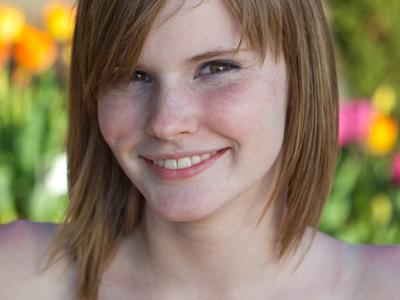 If I asked nicely, she would let me see both of her eyes.