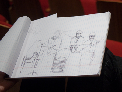 Someone in the back row also made pictures of the concert.