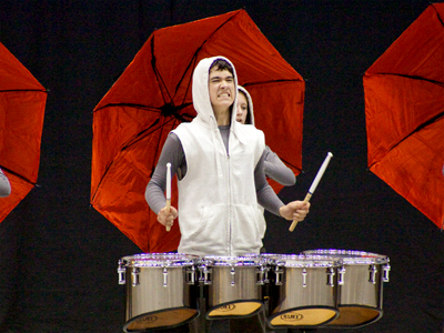 Percussion is a cousin of color guard, so I shoot it too.