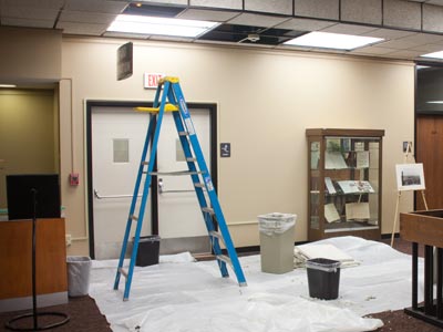 Even after I walked through the rain to my building, I discovered that it was raining inside too.