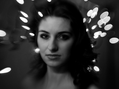 She was a very patient model as I set up this unusual shot.