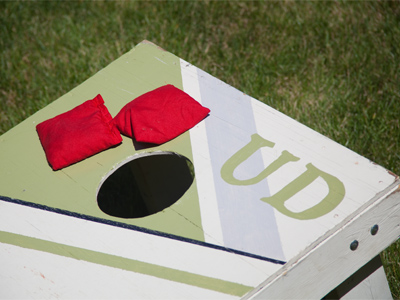 I was compelled to play cornhole today for the first time.  By the third game, I almost had the hang of it.