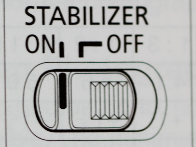 This is the first lens I`ve owned that has image stabilization.  Here`s a page from the manual with IS on.
