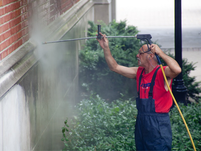 Every summer, he cleans up part of the campus (see July 10, 2009).