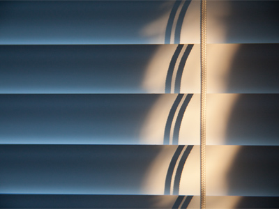 I thought I had exhausted the genre of window blind shots, but I noticed this as I was walking out the door for work.