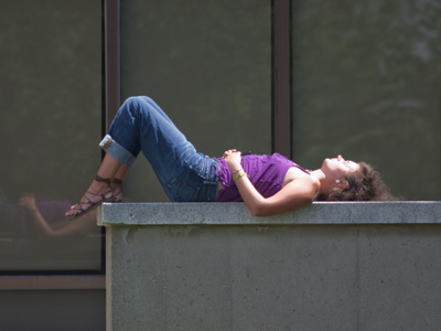 Students on their back!