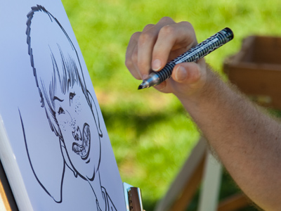 Some people create pictures the old fashioned way.