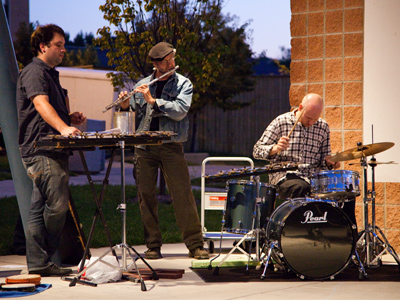 Improvising at twilight.