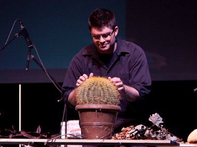 John Cage wrote `Child of Tree` in 1975, a solo piece using a cactus, tree branches, leaves and seed pods.