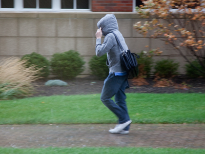 Walking through the tornado warning.