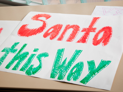 You can put up all the signs you want, but if you`re on his naughty list he`s not coming.