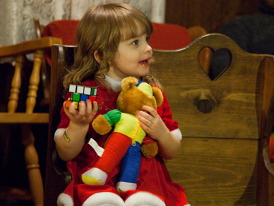 Though she`s not ready for a Rubik`s cube, this two-year-old seems extraordinarily bright.