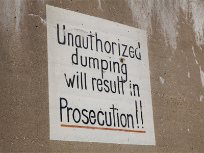 This implies there`s such a thing as authorized dumping.