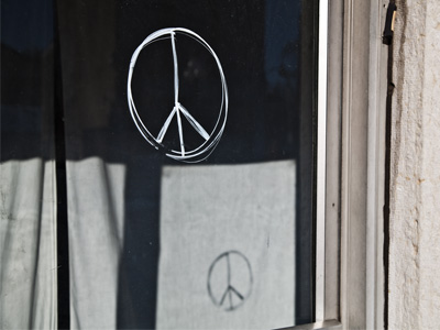 In the shadow of peace.