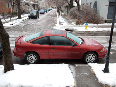 The car is exactly where I left it (see January 31, 2011).  The hard part will be walking to it without falling down.