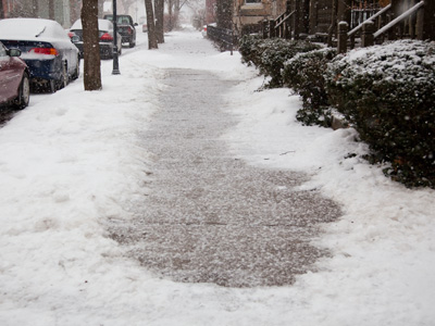 My good deed for the day.  Hardly anybody in the Oregon District clears their sidewalks, but the mailman won`t need boot chains to get to MY porch (see January 24, 2011).