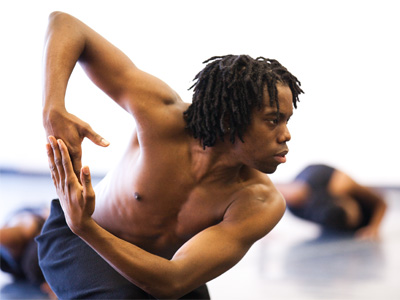 A guy with no shirt for two days in a row.  Isn`t it winter?