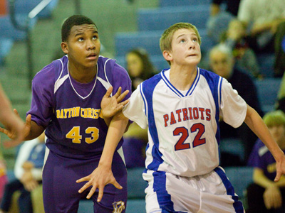 From somewhere near the bench comes the familiar cry, `BOX OUT!!`