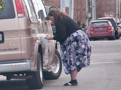 This is the `author` of a van often seen around downtown (see February 8, 2008).