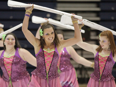COLOR GUARD!!  Some teams have one standout performer.