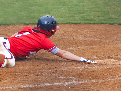 Safe at home!  Unfortunately, the other team did this eight more times.