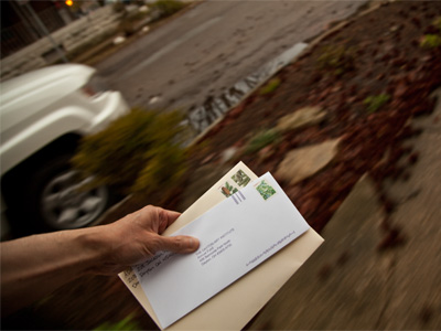 With nothing better to take pictures of, I bring my camera along with me on a twilight trip to the post office.