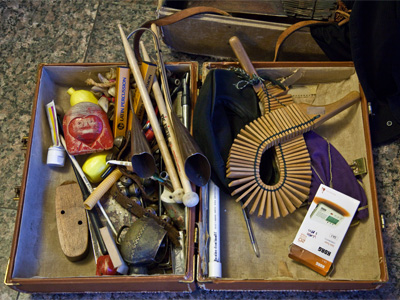 It`s difficult for a musician to get through airport security.