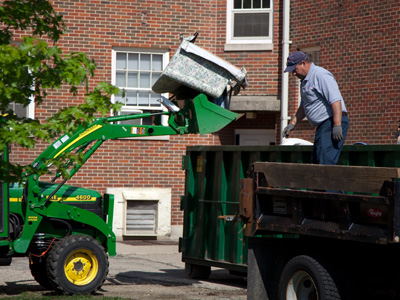 More junk abandoned by college students.